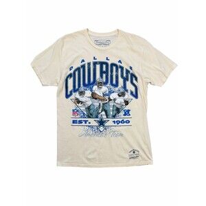 Mitchell & Ness Dallas Cowboys Graphic Tee - Cream/Blue